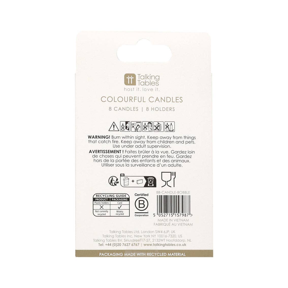 Bobble Birthday Candles - 8 Pack | Cake Candless | showing 8 pack