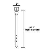 Black & Silver Antique Vegan Leather Belt