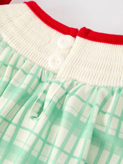 Green Plaid Christmas Romper