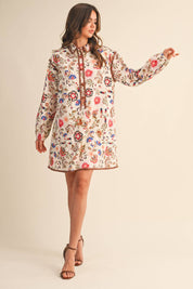 Exclusive Print Blanket Mini Dress