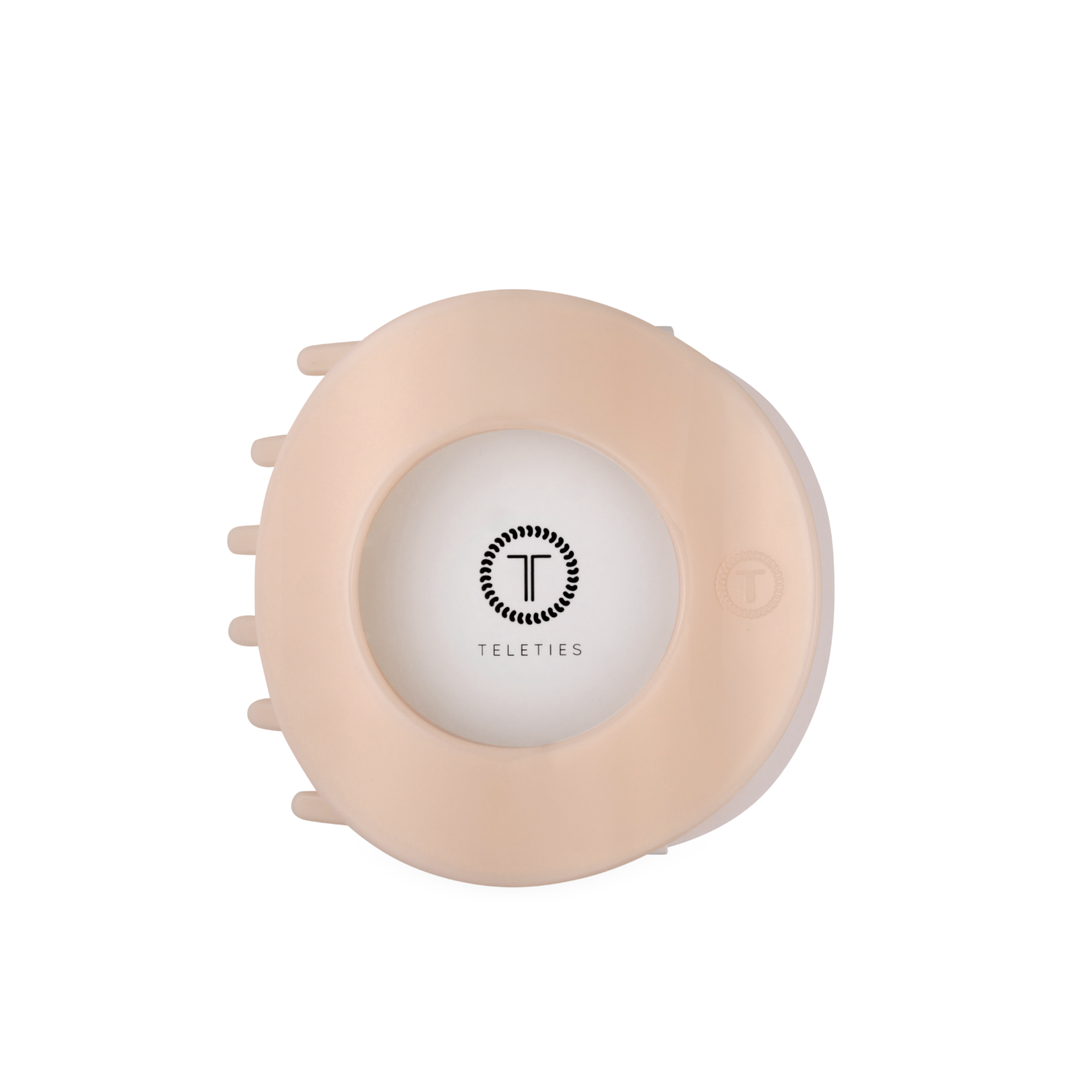 Flat Circle Hair Clip | Large | Almond Beige