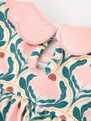 Fall Geometric Floral Baby Romper