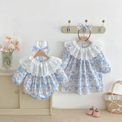 Baby & Toddler Lace Collar Floral Dress Romper