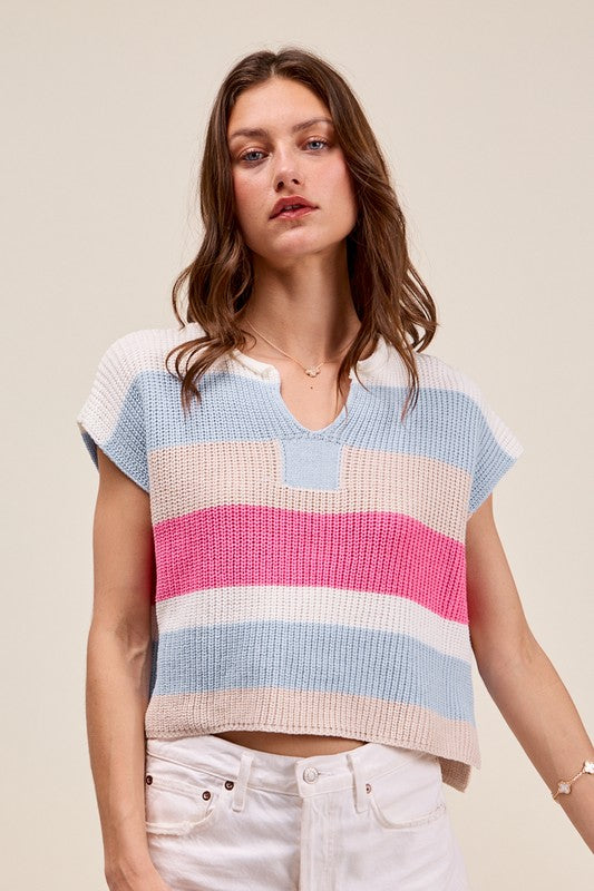 Multicolor Stripe Sweater Top