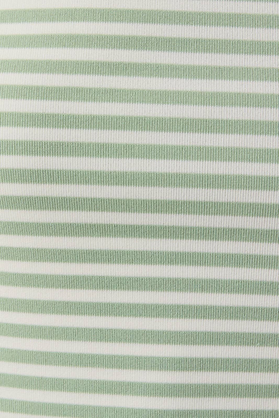 Green Stripe Off Shoulder Top