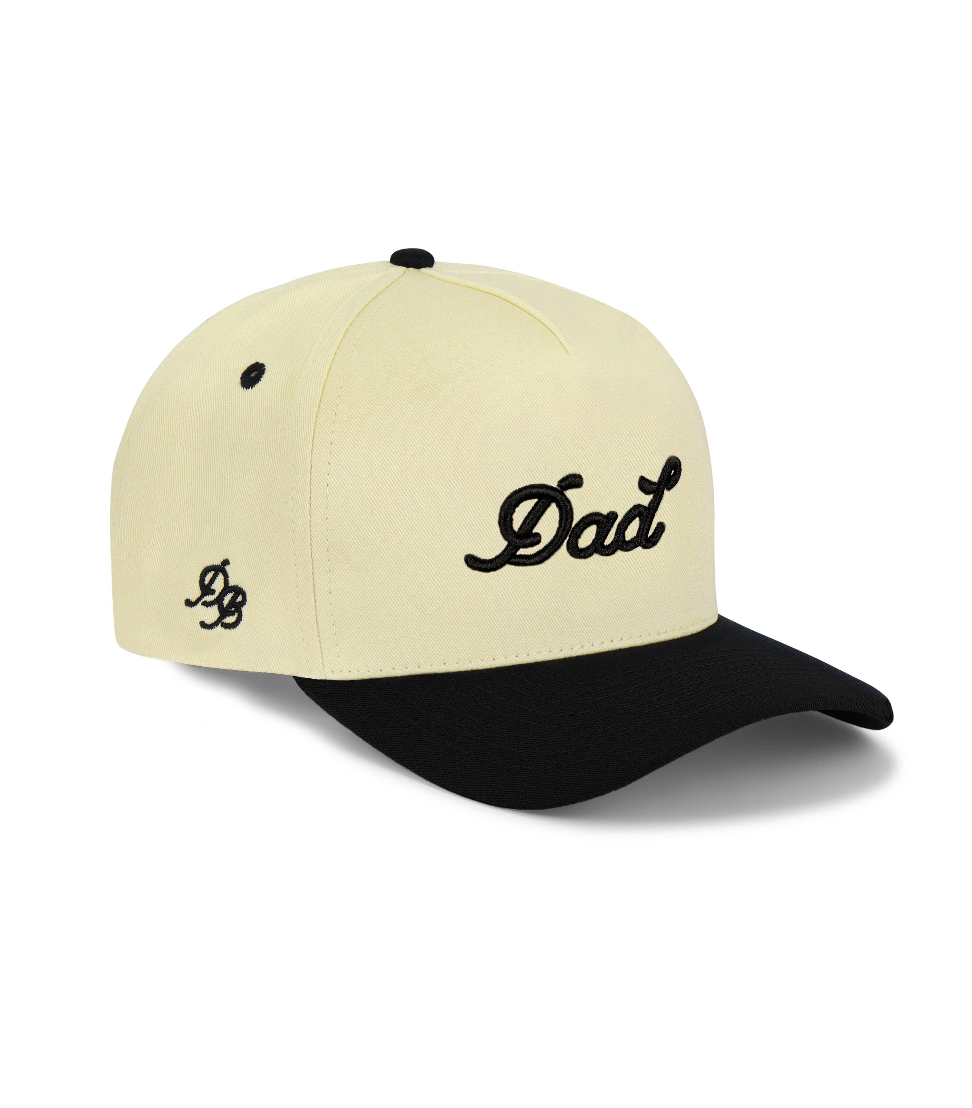 Cream & Black Dad Snapback