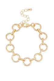 Juliette Charm Collector Bracelet Base in Shiny Gold