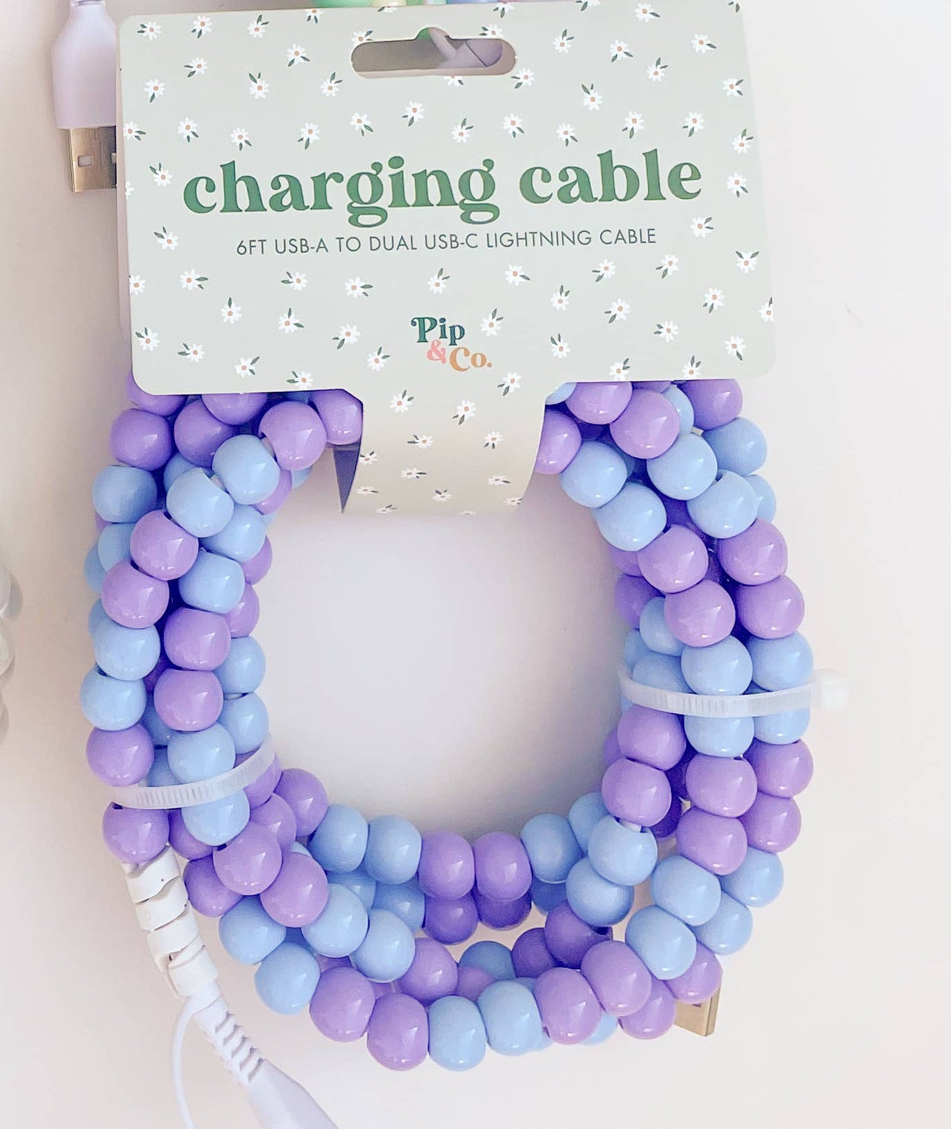Cotton Candy Beaded Phone Charger