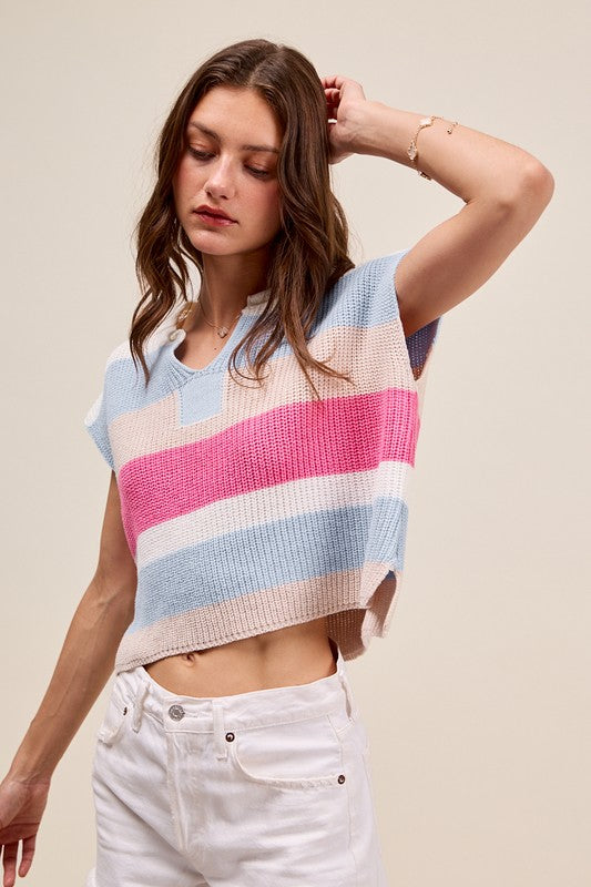 Multicolor Stripe Sweater Top