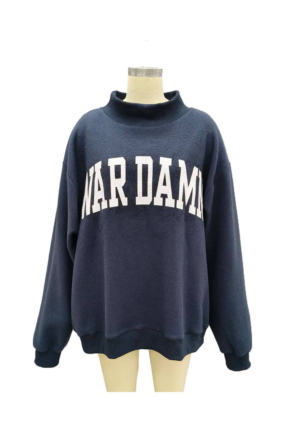Navy Tigers & War Damn Reversible Mockneck