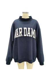 Navy Tigers & War Damn Reversible Mockneck