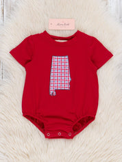 Alabama Embroidered Gingham Bubble