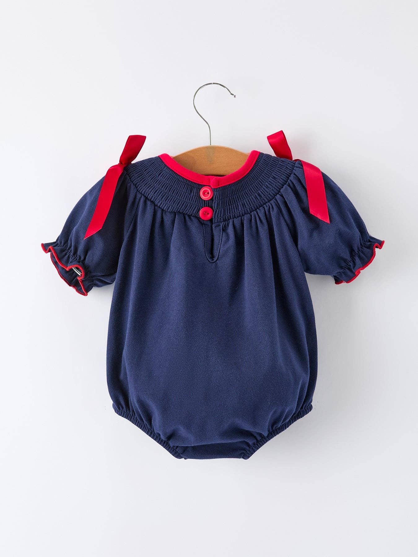 Santa Sleigh Holiday Baby Girls Romper