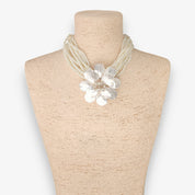 Chunky Pearl Flower Necklace