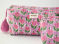 Berry Floral Makeup Bag - LARGE ONLY