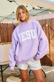 Lavender Jesus Mockneck