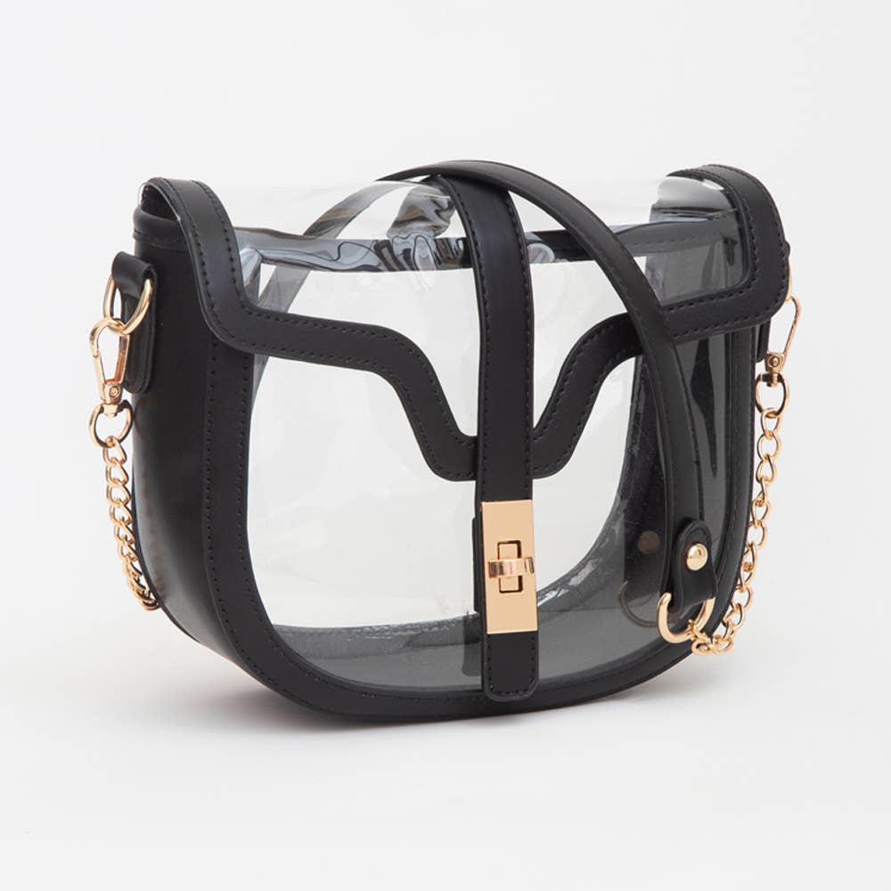 Clear Transparent Saddle Bag
: Blue