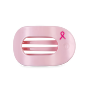 Pink Ribbon Power Med. Flat Round Hair Clip