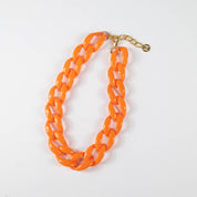 Blue Frost Acrylic Chain Link Necklace