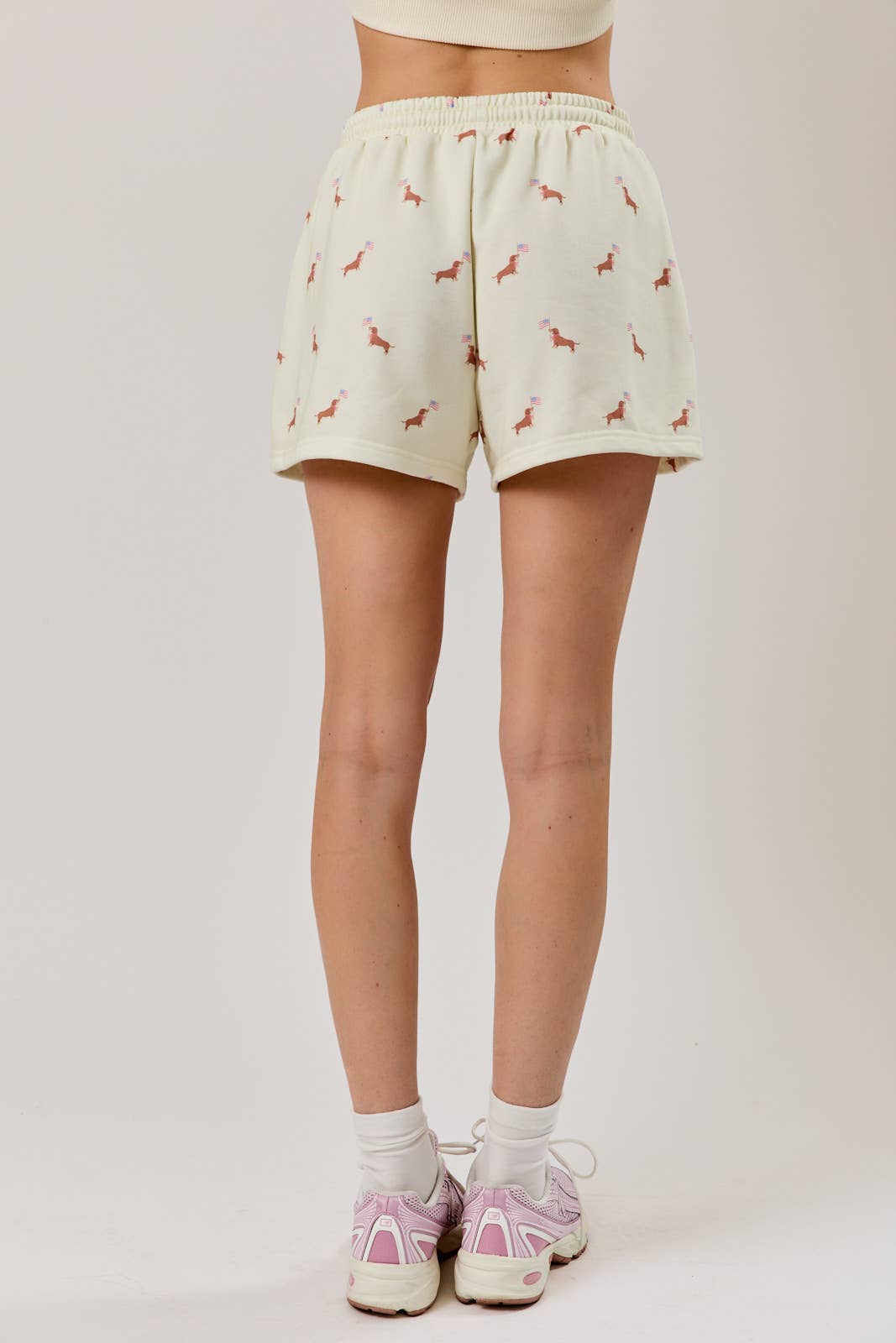 Cream USA Dog Graphic Print Set