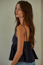 Navy Babydoll Cami Top