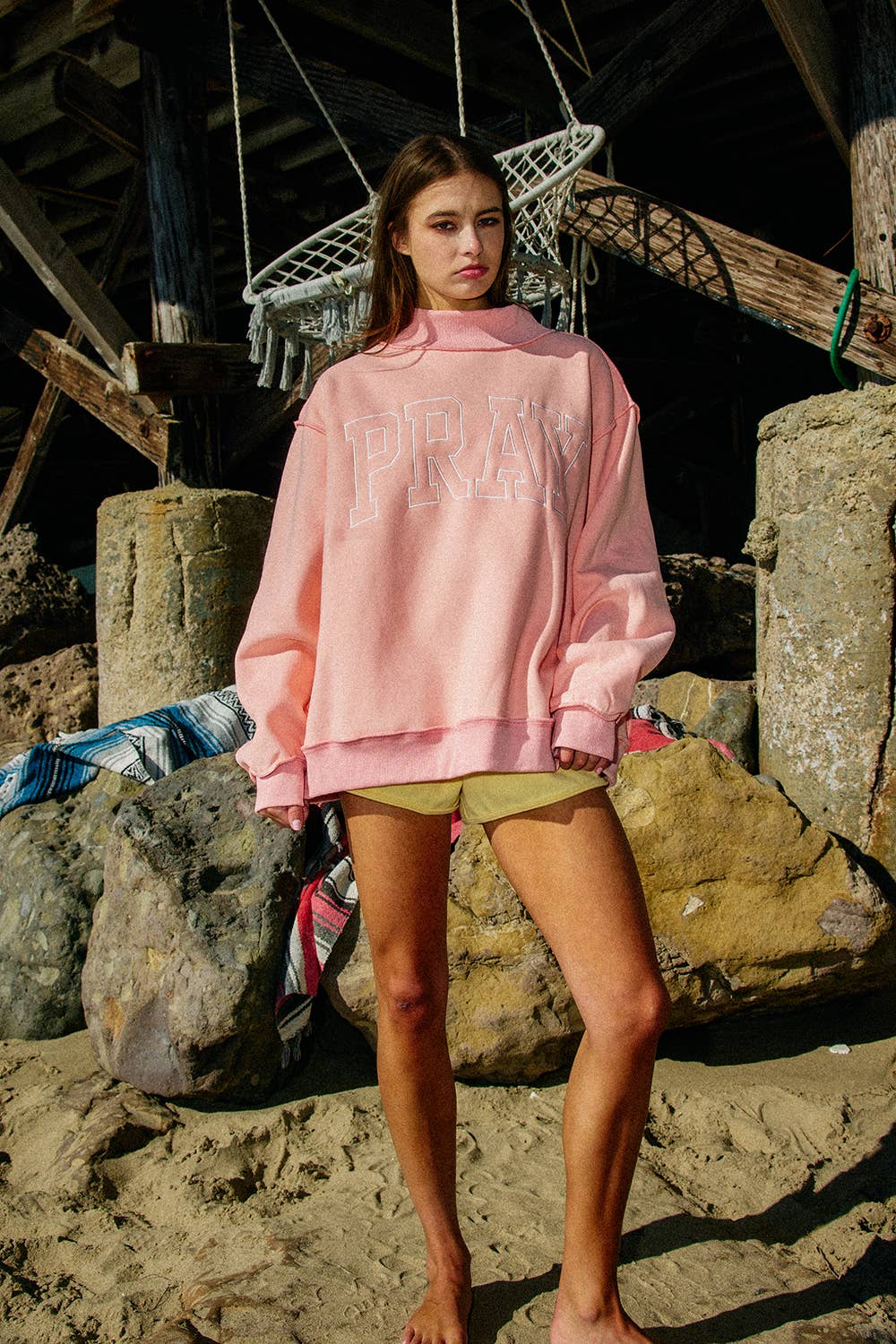 Pray Camouflage Mock Neck