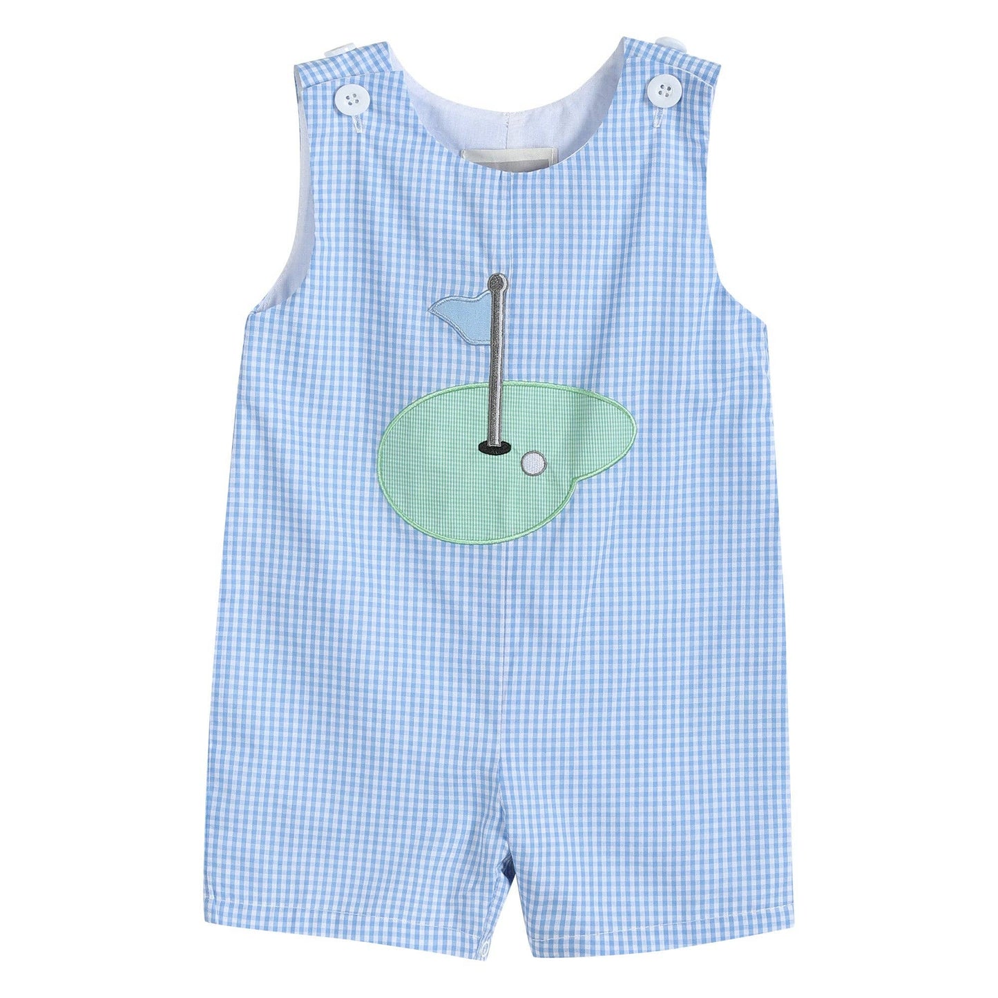 Blue Gingham Golf Hole Shortall Boys