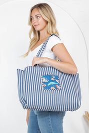 Blue Pond Quilted Tote Bag