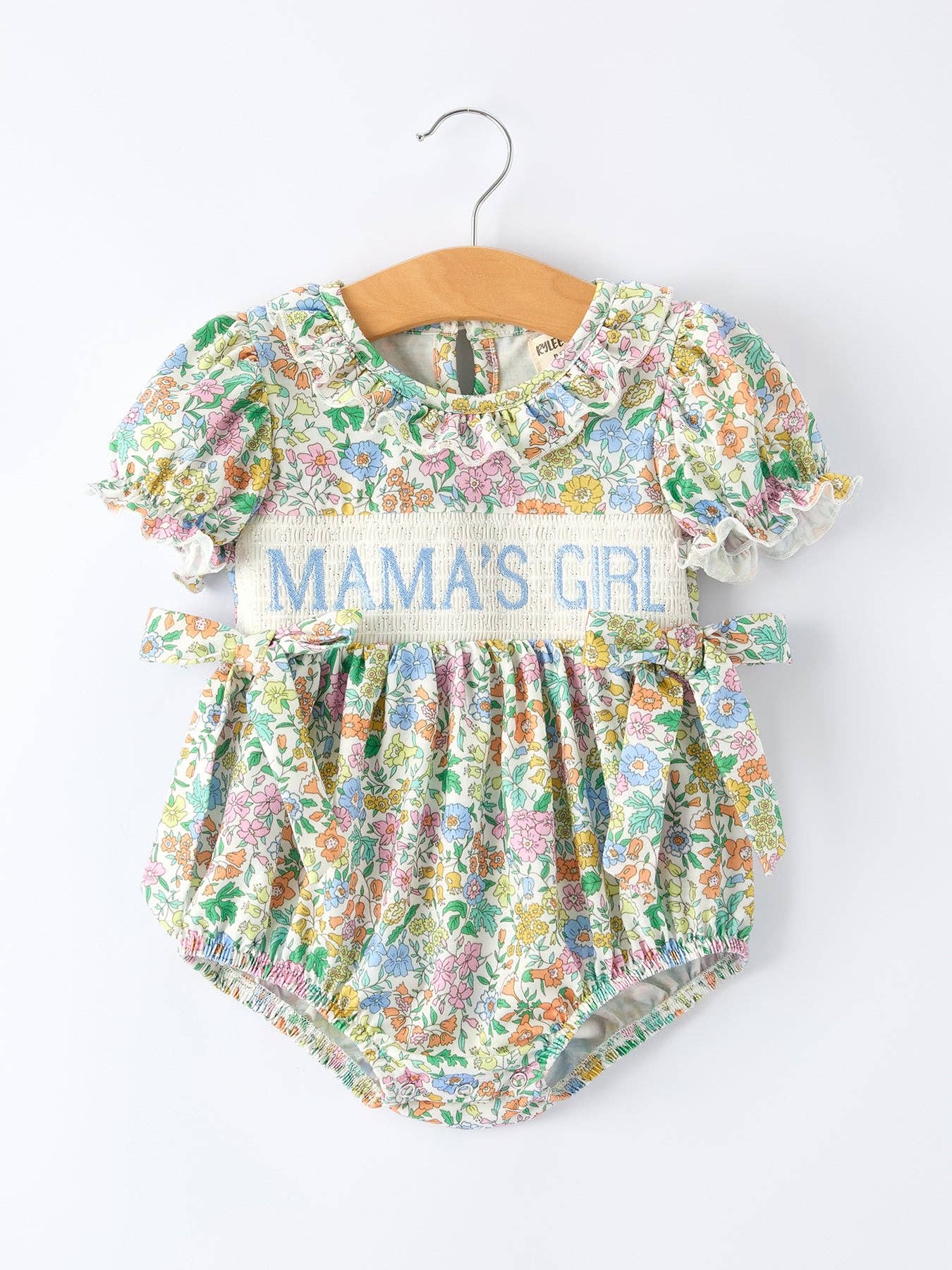 "MAMA'S GIRL" Smocked Girls' Romper