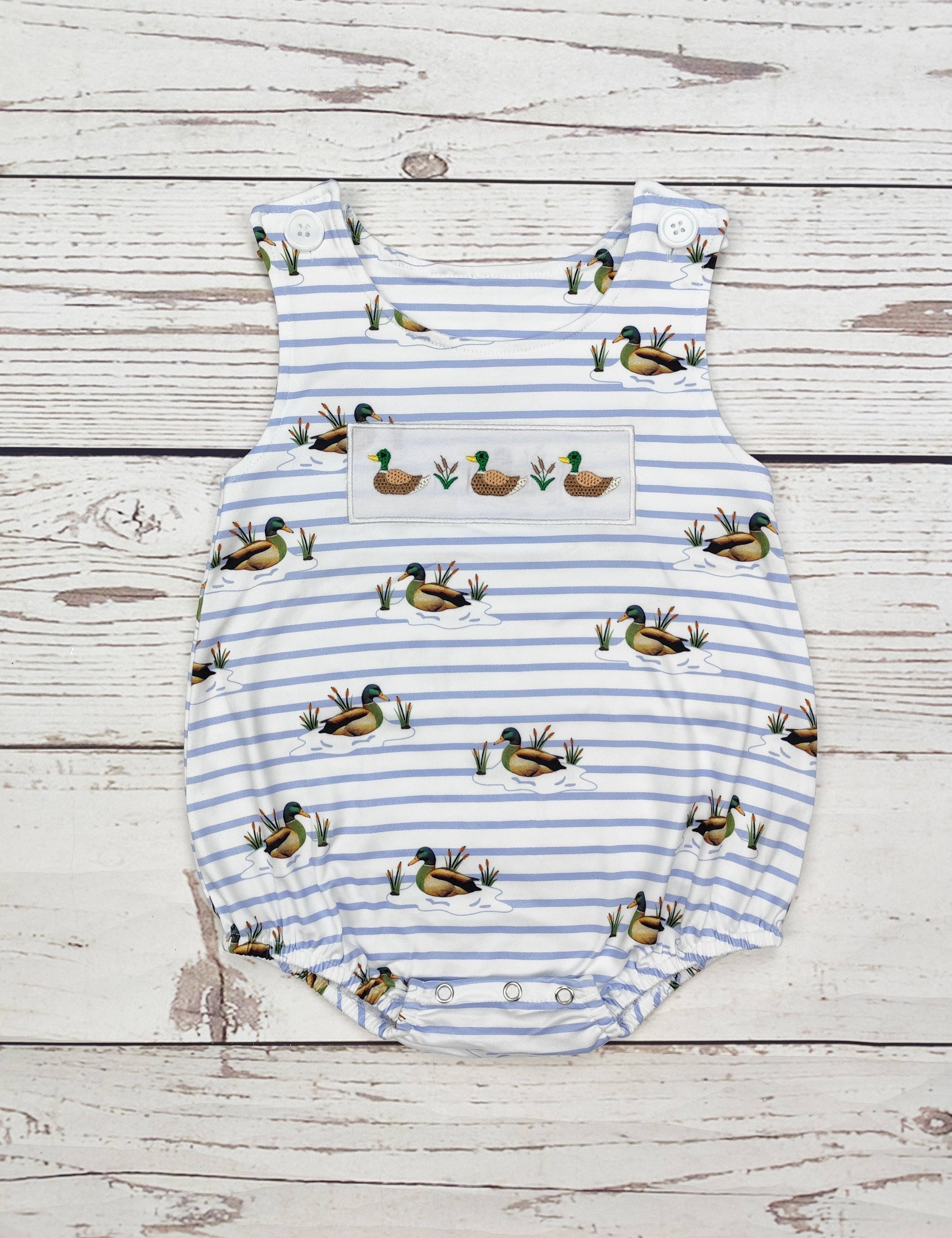 Baby Boy Duck Bubble — sleeveless and round neckline