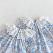 Baby & Toddler Lace Collar Floral Dress Romper