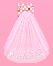 Bride To Be Embroidered Veil