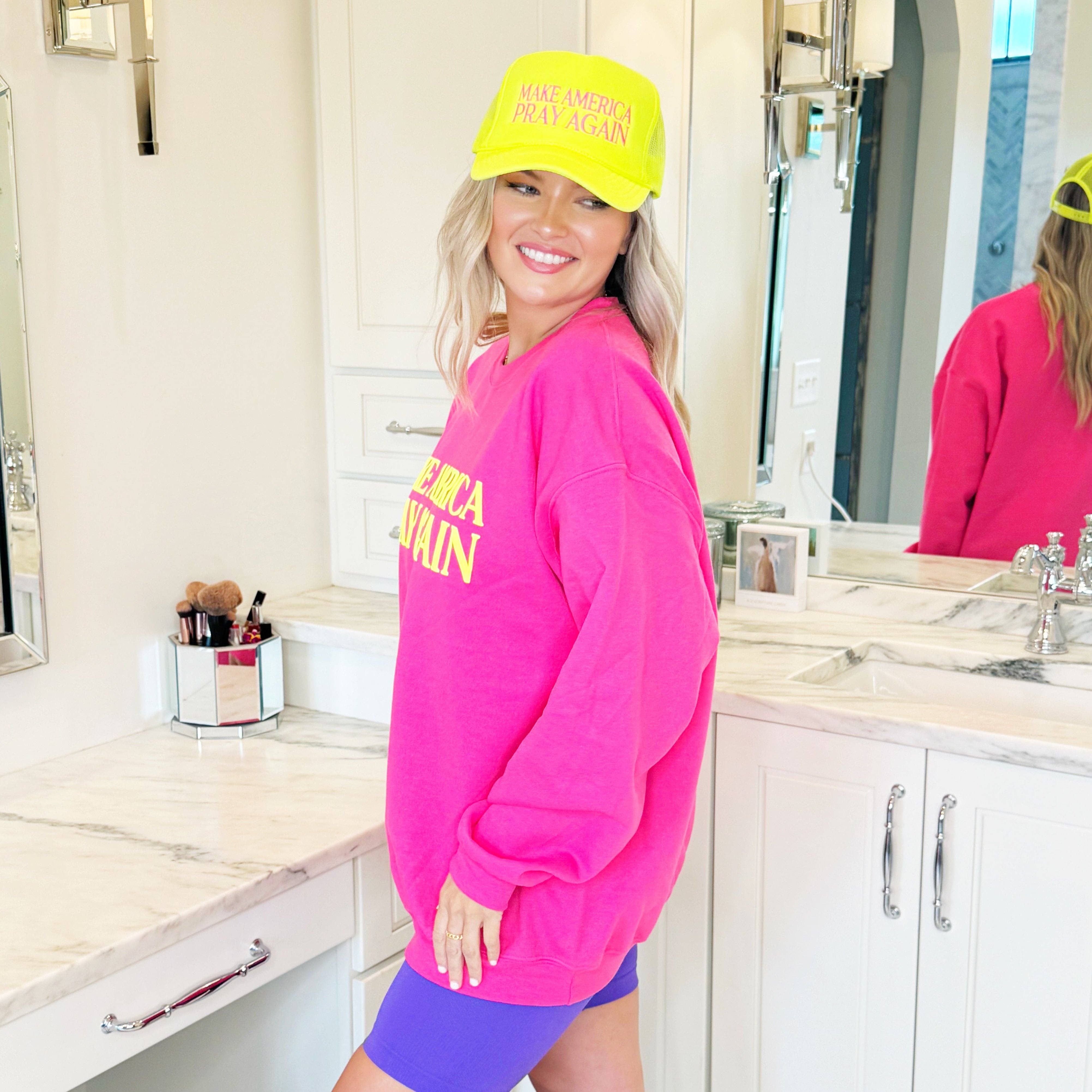 Pink Make America Pray Again Sweatshirt