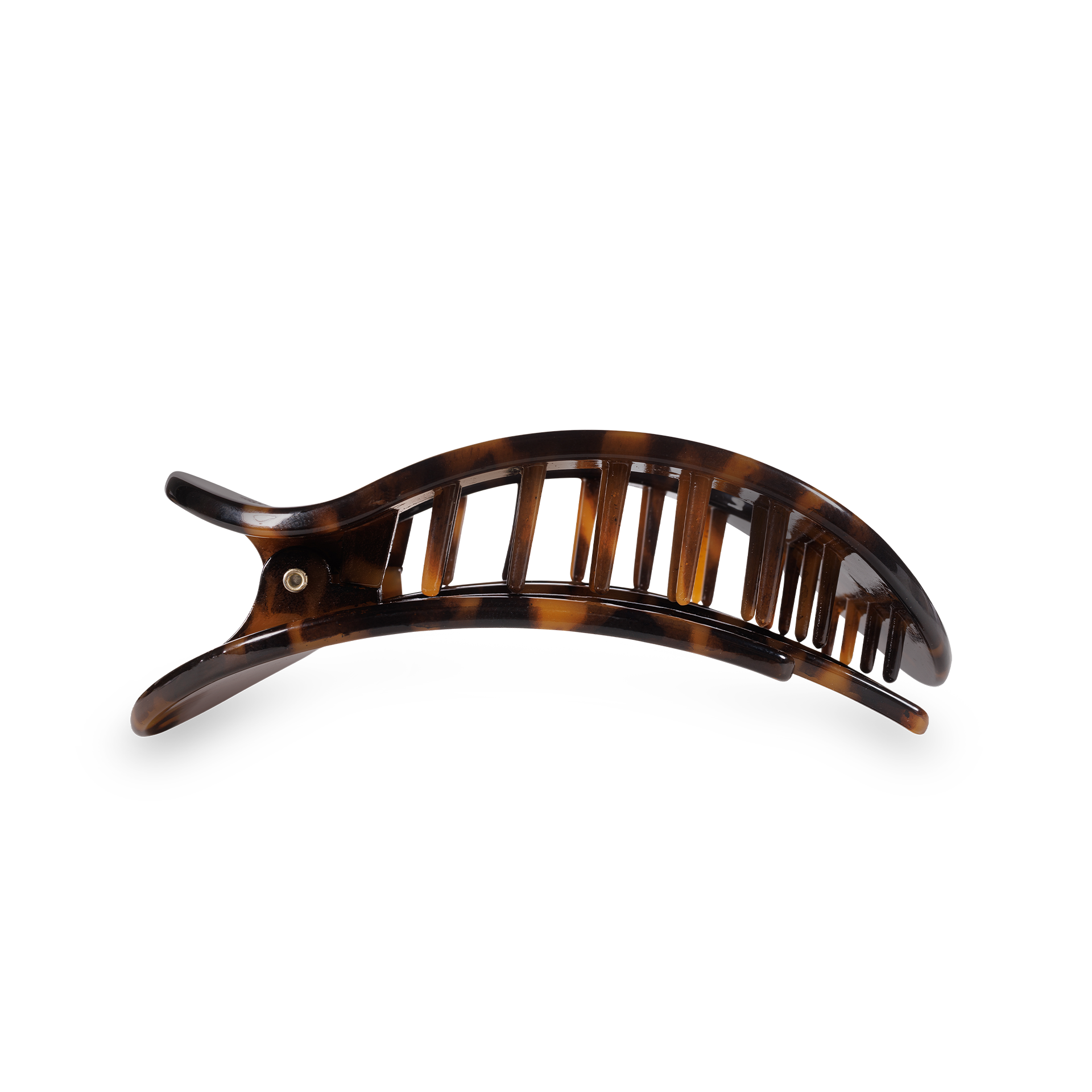 Tortoise Small Round Flat Hair Clip