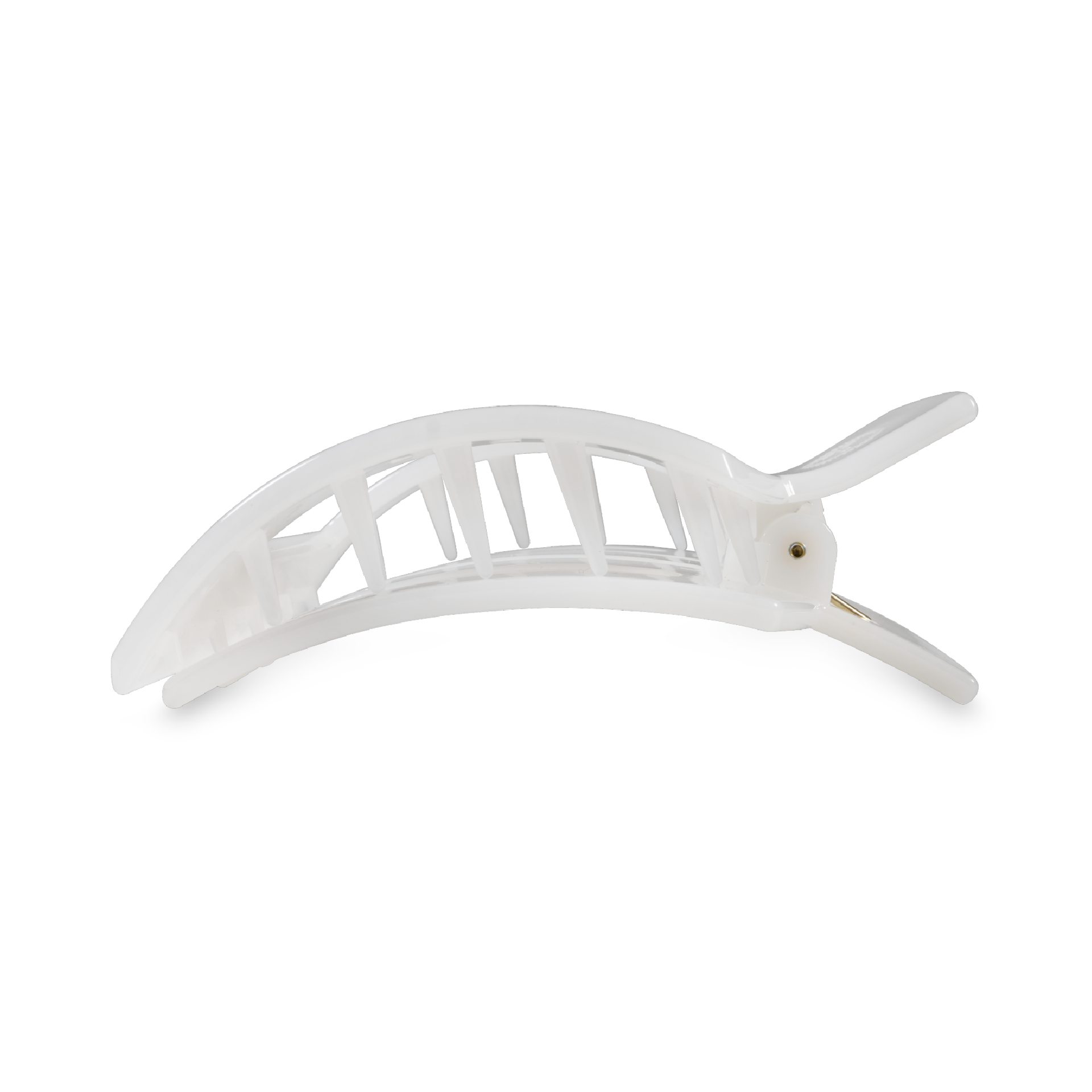 Coconut White Medium Square Flat Hair Clip
