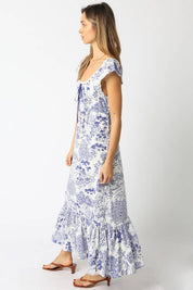 Blue Floral Maxi Dress