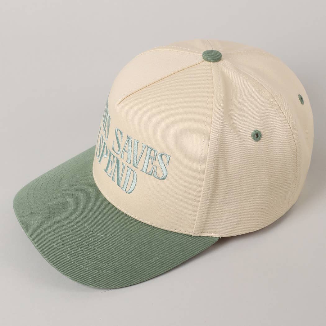 Green Jesus Saves I Spend Hat
