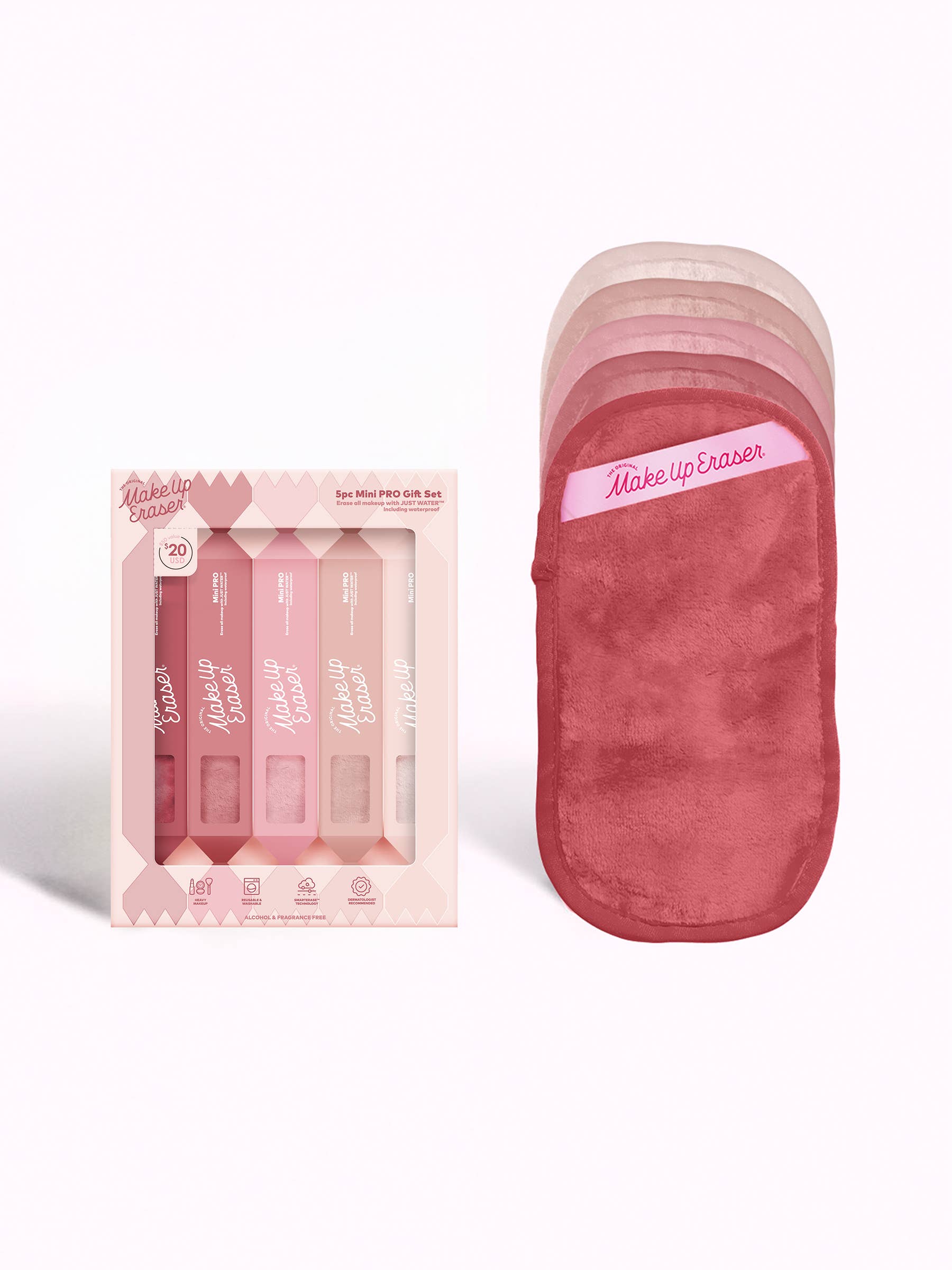 The Blush 5pc Gift Set MakeUp Eraser