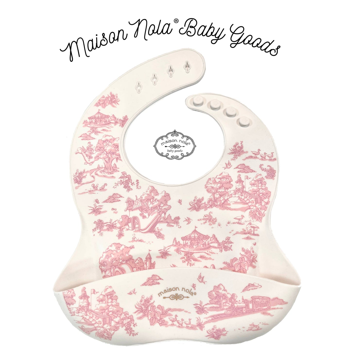 Toile Silicone Bib Baby