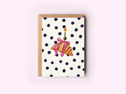 Croissant with Bow Celebration Congratulations Greeting Card