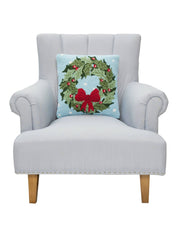 Holly Wreath Hook Pillow