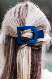 Flat Square Hair Clip | Medium | Midnight Rain showing lightweight, durable, and nearly unbreakable