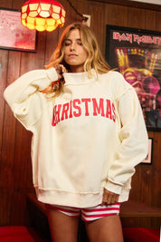 Christmas & Merry REVERSIBLE Mockneck