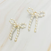 Pearl Bow Ballerina Earrings
