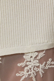 White Lace Sweater Tube Dress