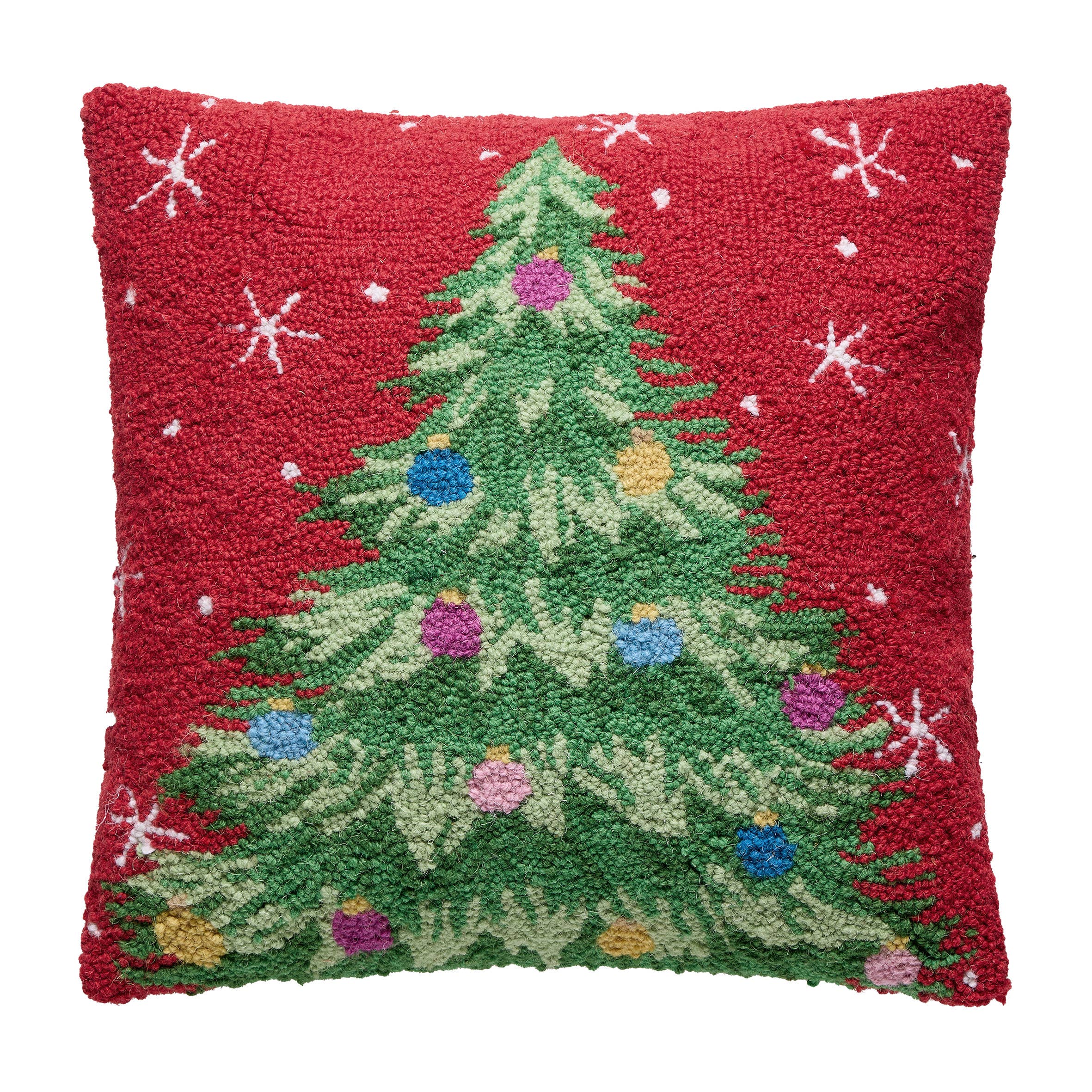 Red Christmas Tree Hook Pillow