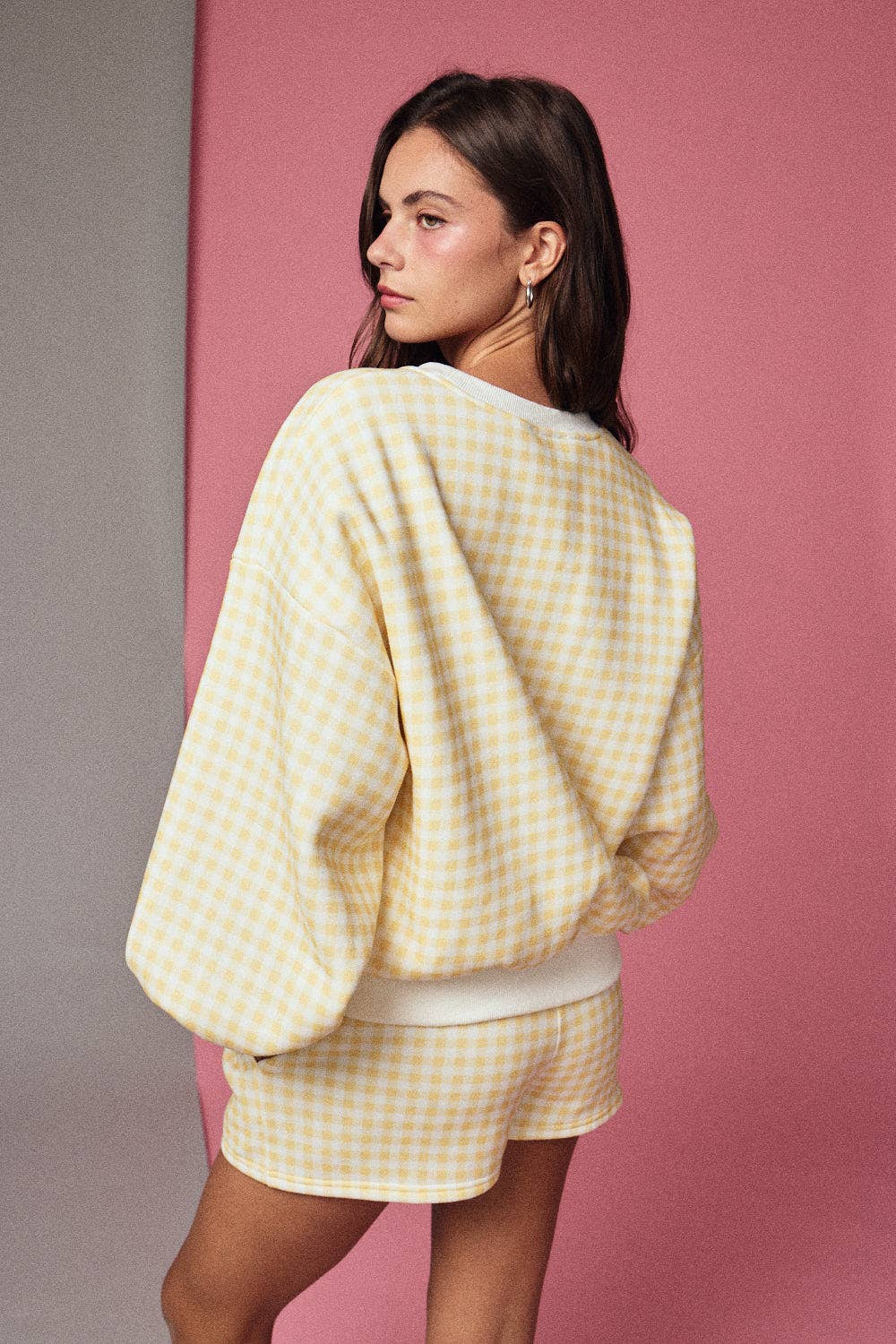 Yellow Gingham Lounge Set