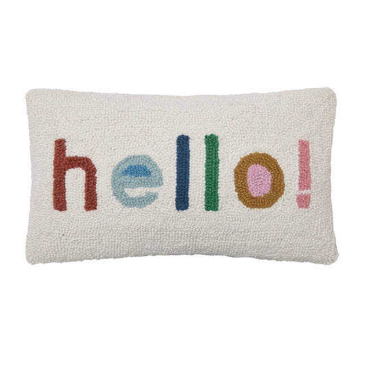 Hello! Hook Pillow