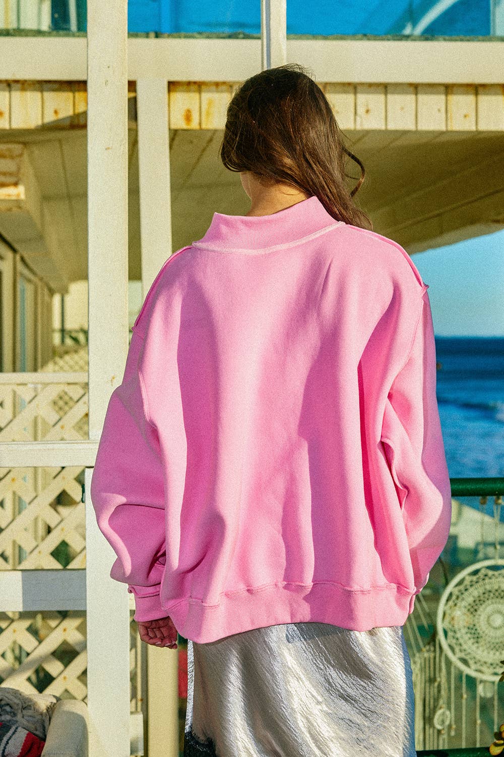 Pink Camo Jesus Mock-neck