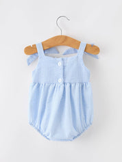 Whale Embroidered Smocked Romper